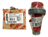 Plug N4076w 16a 3p+t 380/440v 6h Vermelho Ip67 Steck Vermelho