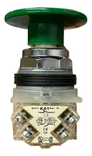 Botão 9001kr25gh13 Metálico 30mm 1naf Verde Schneider Verde