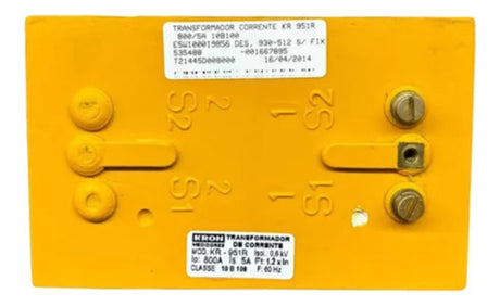 Kit C/ 10 Pcs: Transformador De Corrente Kr 951r 800/5a Kron Amarelo
