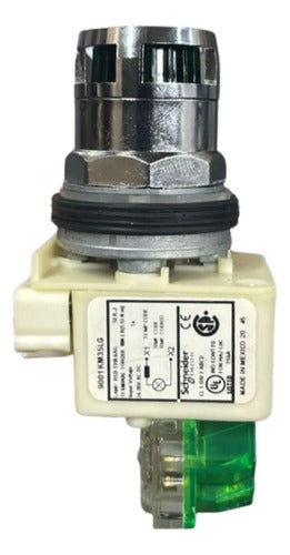 Botão 30mm Metálico 1na Verde 9001k3l35lggh5 Schneider Verde 1na