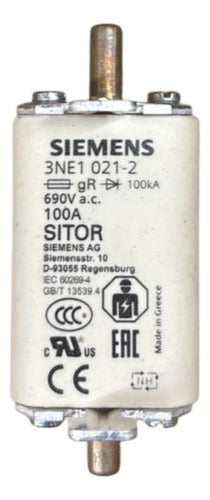 Elemento Fusível Sitor 3ne1021-2 100a Siemens 690v