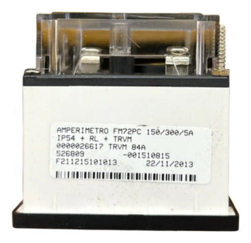 Amperímetro Fm72pc 150/300/5a Travamento Em 84a Ip54 Kron