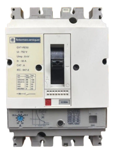Disjuntor Tesys Gv7 30-50a 36ka Gv7re50 Telemecanique - 50 60 Hz