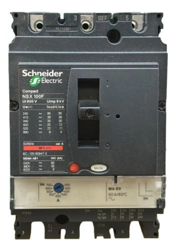 Disjuntor Compact 50a 3p Nsx100f-ma50 Lv429741 Schneider