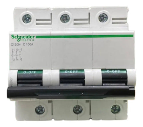Disjuntor C120n 3p Curva C 100a 440v A9n18367 Schneider