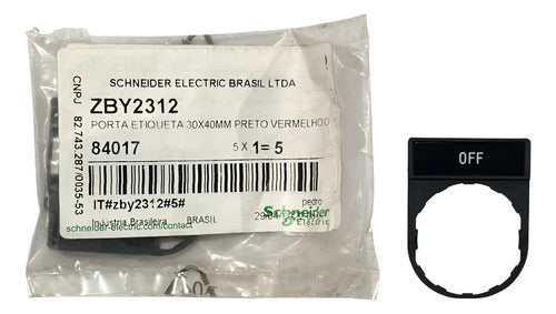 Kit Com 5: Porta Etiqueta 30x40mm Off Zby2312 Schneider