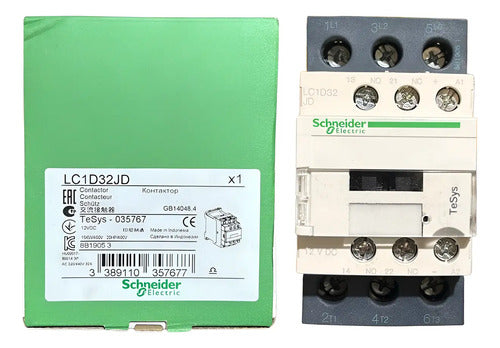 Contator Tripolar 32a 1na+1nf 12vcc Lc1d32jd Schneider 12vcc