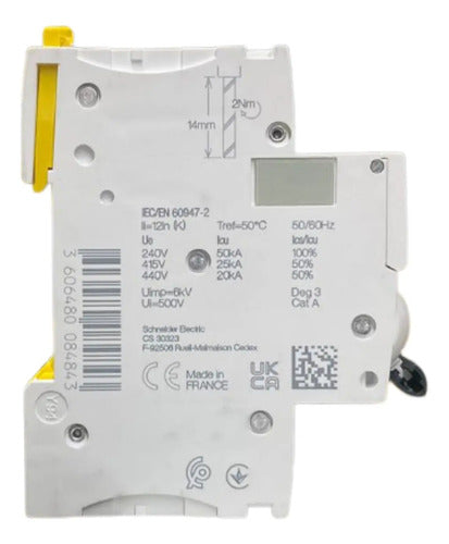 Mini Disjuntor Acti9 Ic60l 2p Curva K 10a A9f95210 Schneider