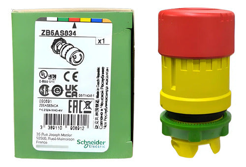 Cabeçote P/ Botão De Emergência Vermelho Zb5as834 Schneider Vermelho -