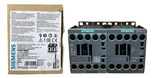 Contator Auxiliar 3rh2422-1an20 2na+2nf 220v Siemens 220v