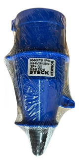 Kit Com 2 Peças: Plug N4079 16a 3p+t 200/250v 9h Azul Steck 220v