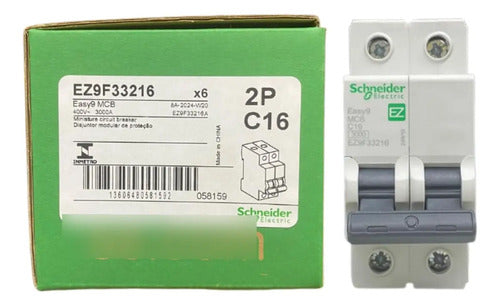 Kit Com 3: Disjuntor 16a 3ka 400vca Ez9f33216 Schneider