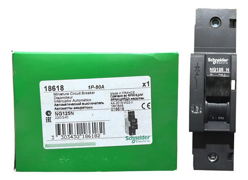 Disjuntor Unipolar Ng125n Curva C 80a 18618 Schneider