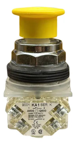 Botão 3omm Metálico 9001kr24yh13 1naf Amarelo Schneider