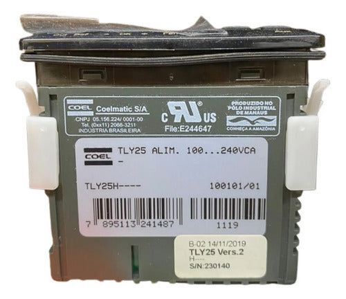 Controlador De Temperatura Tly25h 100/240vca Tly25 Coel 100/240vca