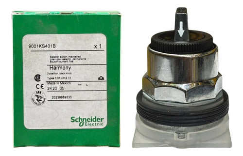 Cabeçote P/ Comutador 30mm Metálico 9001ks401b Schneider Cromado E Preto