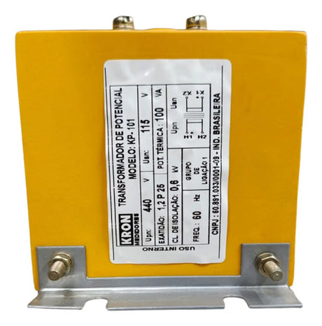 Transformador De Potencial Kp 101 440-115v Classe 1,2 Kron Amarelo