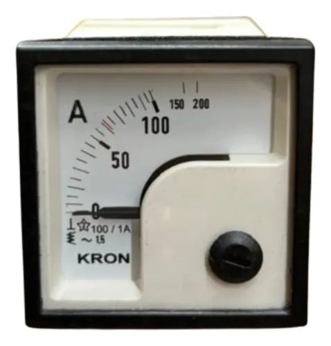 Amperimetro Fm48pc 48x48mm 100/200/1a Kron