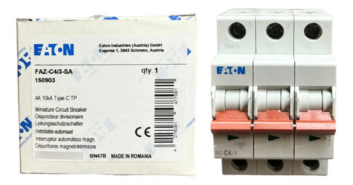 Disjuntor Tripolar Faz-c4/3-sa 4a Eaton