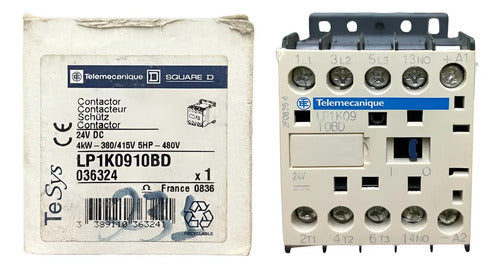 Contator Tripolar Tesys K 9a 1na 24vcc Lp1k0910bd Schneider 24v