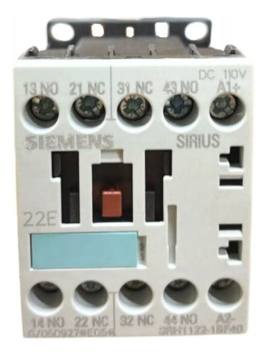 Contator Auxiliar 110v 6a 2na+2nf 3rh1122-1bf40 Siemens 110v