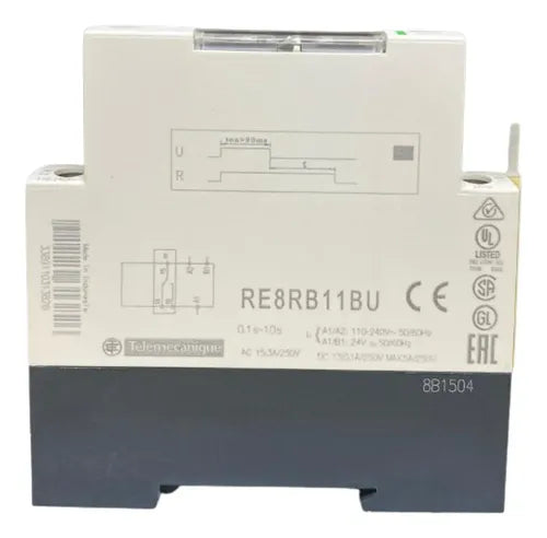 Rele Temporizador 1na+1nf 0,1-10s 24-240vca Re8rb11bu Novo!