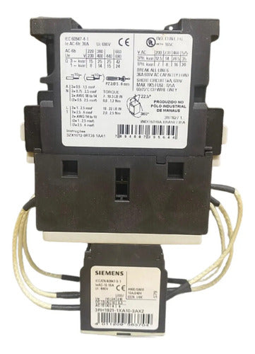 Contator Tripolar 3rt1627-1an21 220v Ac-6 1na Siemens 220v