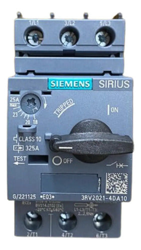 Disjuntor Motor 3rv2021-4da10 18-25a Siemens - 50/60hz