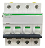 Disjuntor Acti9 Ic60n 4p Curva C 25a 440v A9f74425 Schneider