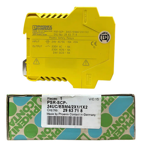 Relé De Degurança Psr-scp- 24uc/esm4/2x1/1x2 2963718 Phoenix 24vcc
