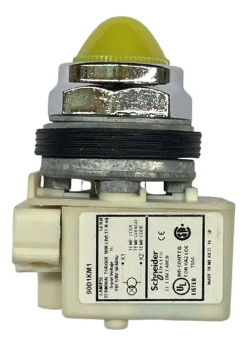 Sinaleiro 30mm Metálico C/ Trafo 9001kp1y9 Amarelo Schneider Amarelo 120v