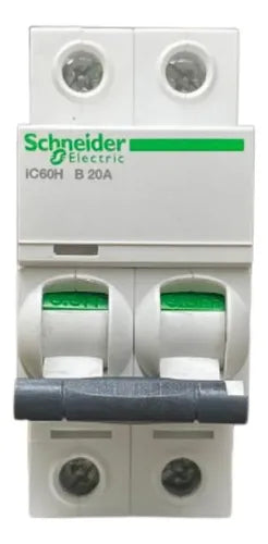 Disjuntor Acti9 Ic60h 2p Curva B 20a 230v A9f83220 Schneider