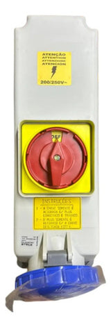 Tomada De Sobrepor 2p+t 63a 200/250v 6h Azul S3506b Bq Steck Azul