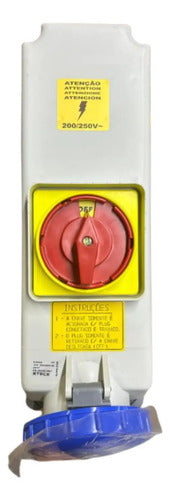 Tomada De Sobrepor 2p+t 63a 200/250v 6h Azul S3506b Bq Steck Azul