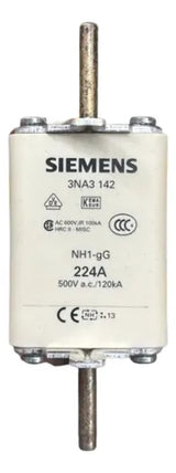 Fusível Nh01 Retardado 224a 500v 3na3142 Siemens 500v