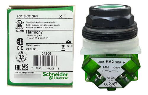 Botao 30mm 1na Verde 9001skr1gh5 Schneider Verde 1na