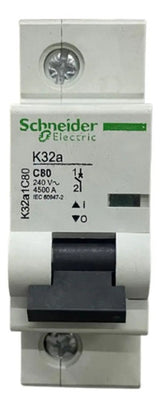 Kit Com 2 Peças: Disjuntor 1p 80a K32a1c80 Schneider
