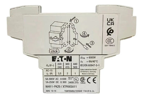 Kit C/ 2: Bloco De Contato Lateral  Nhi11-pkz0 1na/1nf Eaton Branco Não Se Aplica