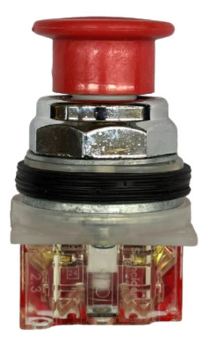 Botão 30mm Metálico 9001kr24rh6 Vermelho Schneider Vermelho -