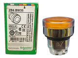 Kit Com 2: Cabeçote P/ Botão 22mm Metalico Zb4bw35 Schneider Laranja -