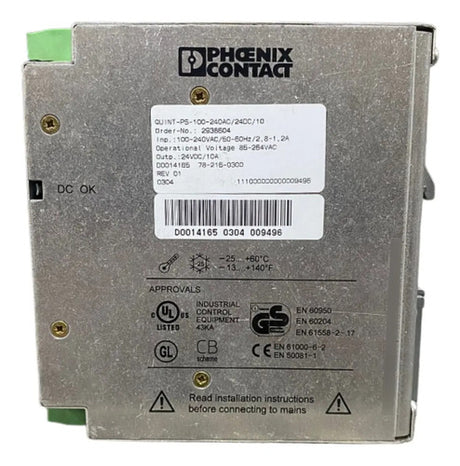 Modulo Fonte Quint-ps-100-240ac/24dc/10 2938604 Novo !!