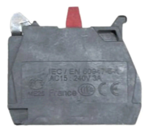 Kit Com 5 Peças: Bloco De Contato Zbe102 Schneider Vermelho -