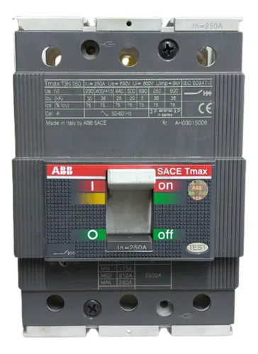Disjuntor Caixa Moldada Sace Tmax T3 N 250 250a Abb
