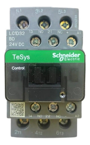 Contator Tripolar Tesys 32a 1na+1nf 24vcc Lc1d32bd Schneider 24v