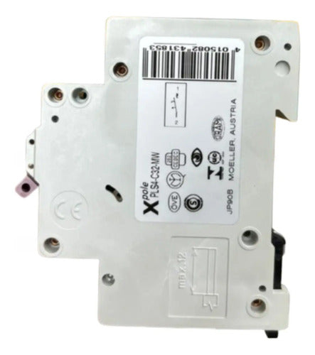 Kit Com 10 Peças: Disjuntor Unipolar Pls4-c32-mw 32a Moeller