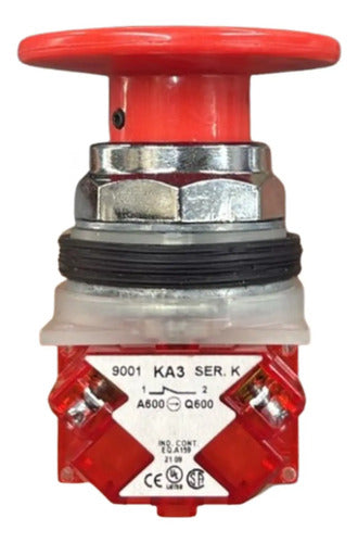 Botão Metálico 30mm 9001kr25rh8 2nf Vermelho Schneider Vermelho 2nf