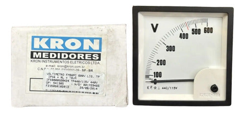 Voltímetro Fm96pc Escala 600v Travamento 440v 440/115v Kron