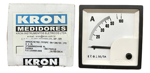 Amperimetro Fm72pc 72x72 50/100/5a Kron
