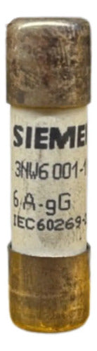 Kit Com 2 Fusivel Cilindrico 10x38mm 6a 3nw6001-1  Siemens 500v
