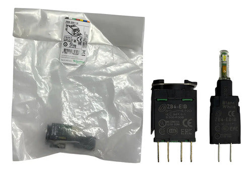 Corpo Para Botão 16mm Luminoso Led Branco Zb6zb11b Schneider Branco 12-24vca/cc